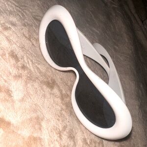 White Oval Sunglasses